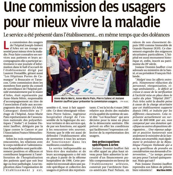 Commission des usagers La Provence du 25 avril 2017